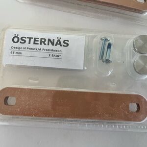 IKEA OSTERNAS Leather Handle Tanned Leather 2 Pack Sealed 65mm New